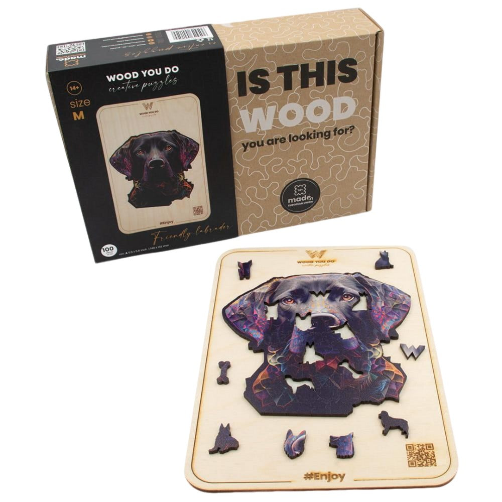 Przyjazny Labrador | Puzzle drewniane | WOOD YOU DO