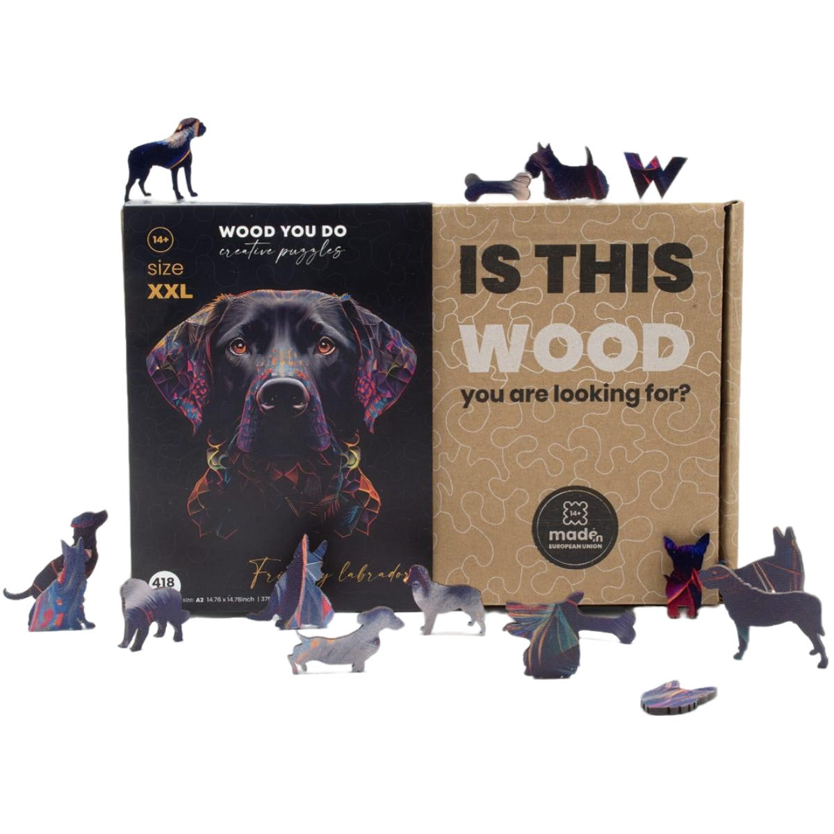 Przyjazny Labrador | Puzzle drewniane | WOOD YOU DO