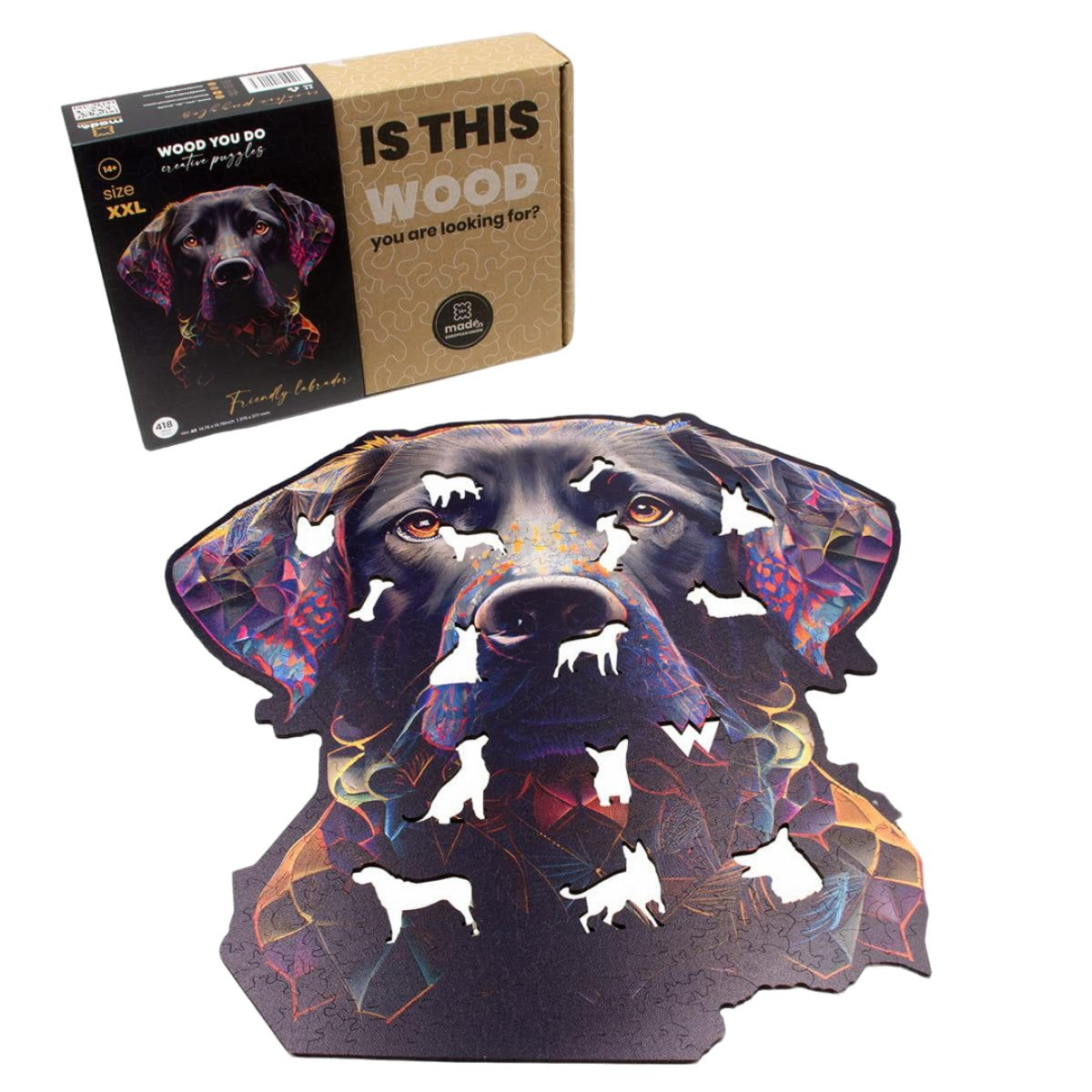 Przyjazny Labrador | Puzzle drewniane | WOOD YOU DO