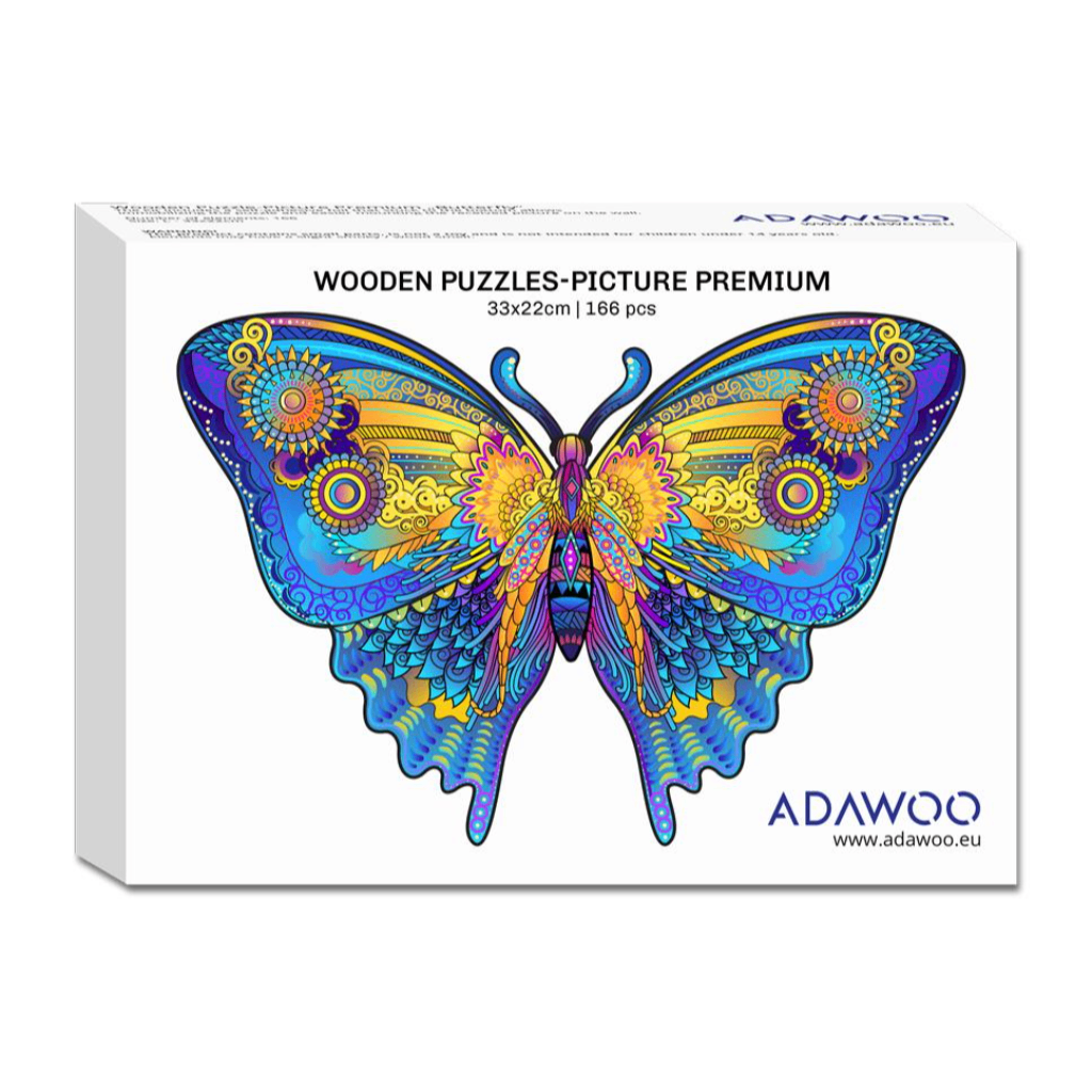 Motyl – drewniane puzzle ADAWOO, ujęcie produktu 5