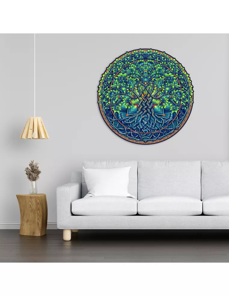 Mandala Drzewo Życia – drewniane puzzle ADAWOO, zdjęcie 3