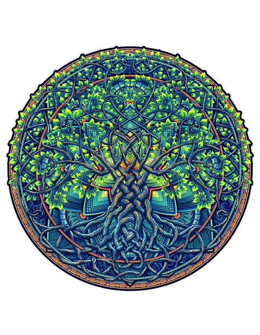 Mandala Drzewo Życia – drewniane puzzle ADAWOO, zdjęcie 1