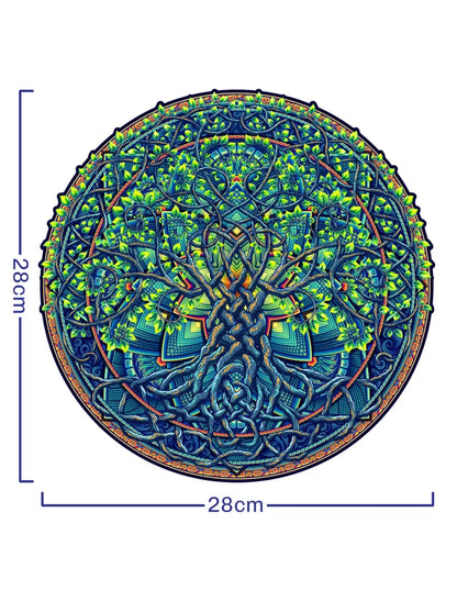 Mandala Drzewo Życia – drewniane puzzle ADAWOO, ujęcie produktu 10