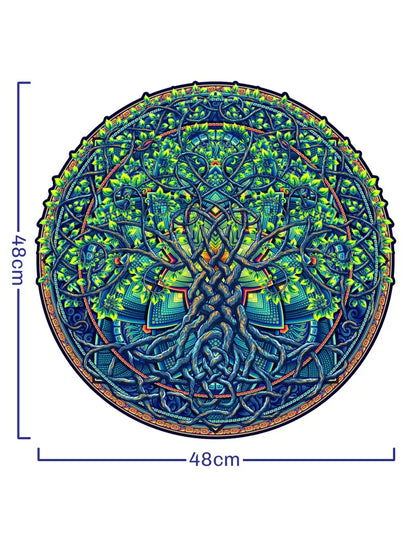 Mandala Drzewo Życia – drewniane puzzle ADAWOO, ujęcie produktu 12