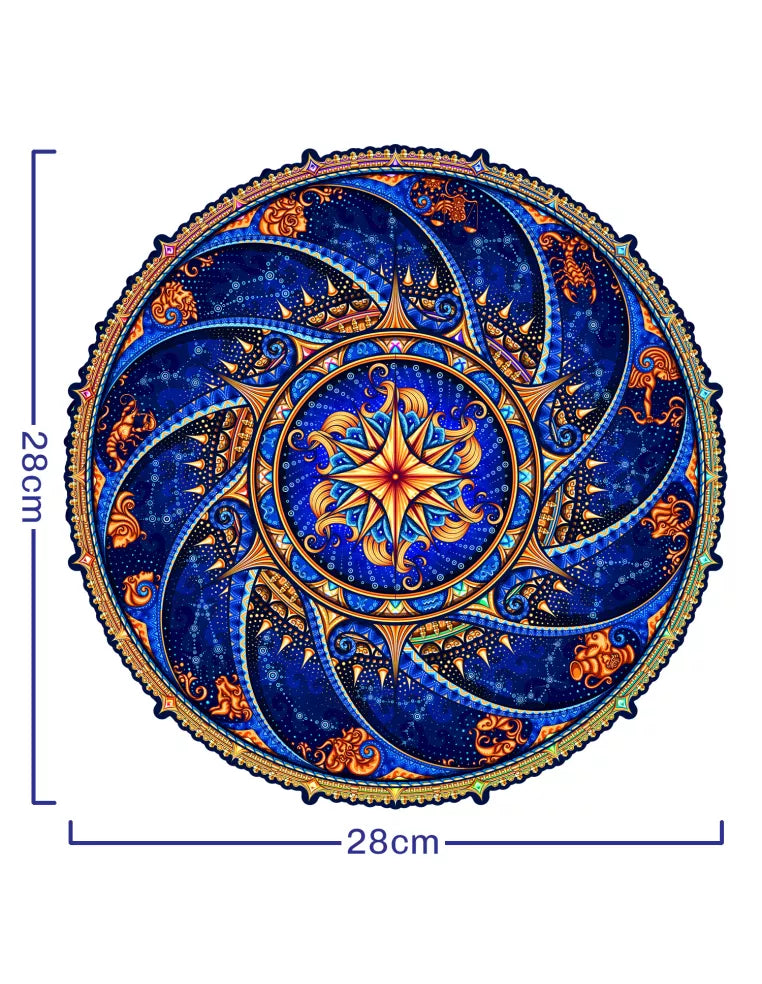 Mandala Znaki Zodiaku – drewniane puzzle ADAWOO, ujęcie produktu 10