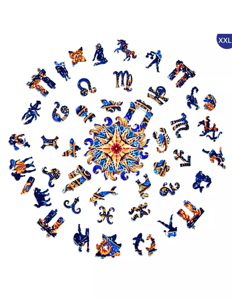 Mandala Znaki Zodiaku – drewniane puzzle ADAWOO, ujęcie produktu 5