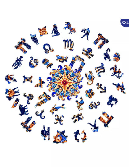 Mandala Znaki Zodiaku – drewniane puzzle ADAWOO, ujęcie produktu 5