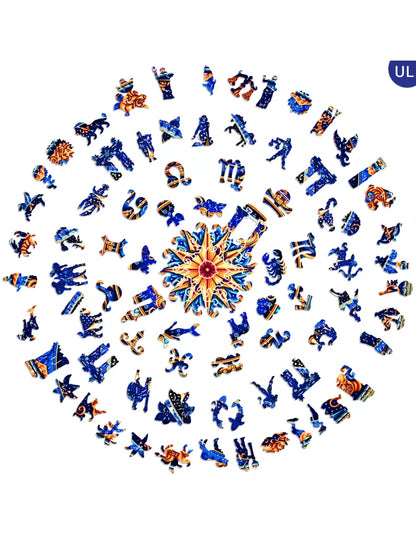 Mandala Znaki Zodiaku – drewniane puzzle ADAWOO, ujęcie produktu 6