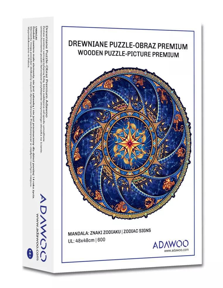 Mandala Znaki Zodiaku – drewniane puzzle ADAWOO, ujęcie produktu 9