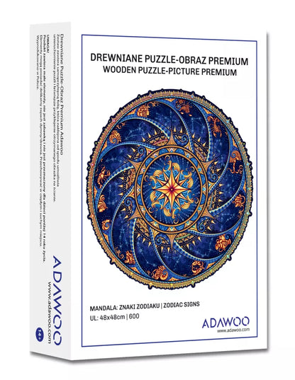 Mandala Znaki Zodiaku – drewniane puzzle ADAWOO, ujęcie produktu 9