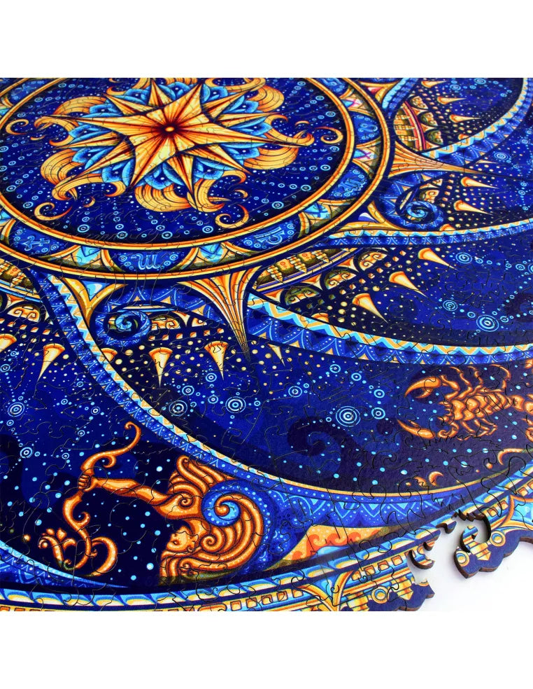 Mandala Znaki Zodiaku – drewniane puzzle ADAWOO, zdjęcie 2