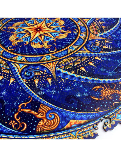 Mandala Znaki Zodiaku – drewniane puzzle ADAWOO, zdjęcie 2