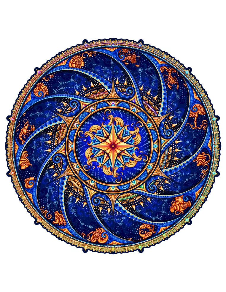 Mandala Znaki Zodiaku – drewniane puzzle ADAWOO, zdjęcie 1