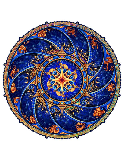 Mandala Znaki Zodiaku – drewniane puzzle ADAWOO, zdjęcie 1