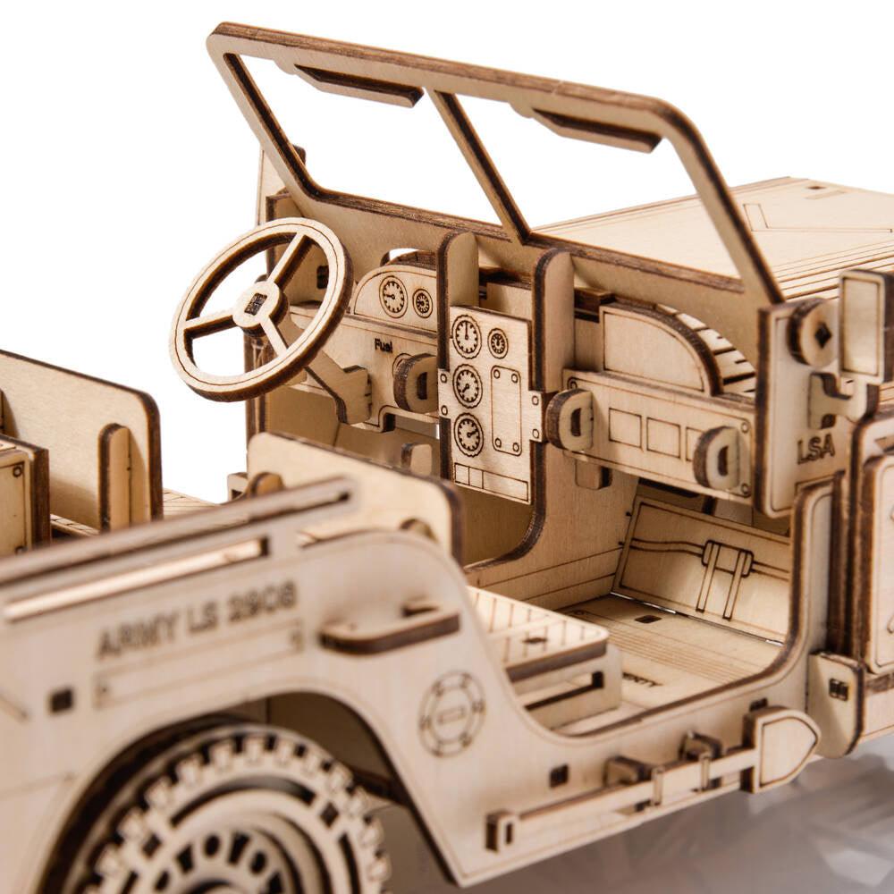 Wojskowy Jeep | Little Story - Wooden Toys World