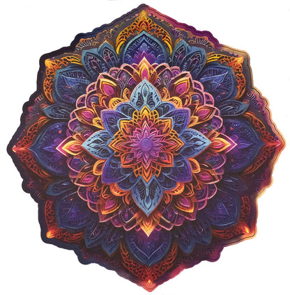 Wielobarwna Mandala | Multicolor Mandala | Puzzle drewniane | WOOD YOU DO