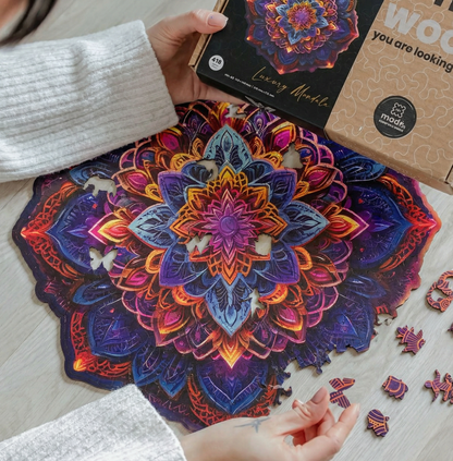 Wielobarwna Mandala | Multicolor Mandala | Puzzle drewniane | WOOD YOU DO