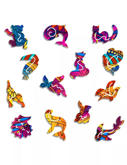 Słoń – drewniane puzzle ADAWOO, zdjęcie 2