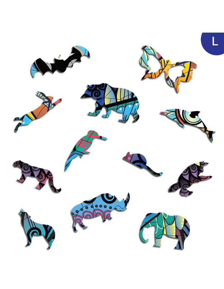 Wilk – drewniane puzzle ADAWOO, ujęcie produktu 4