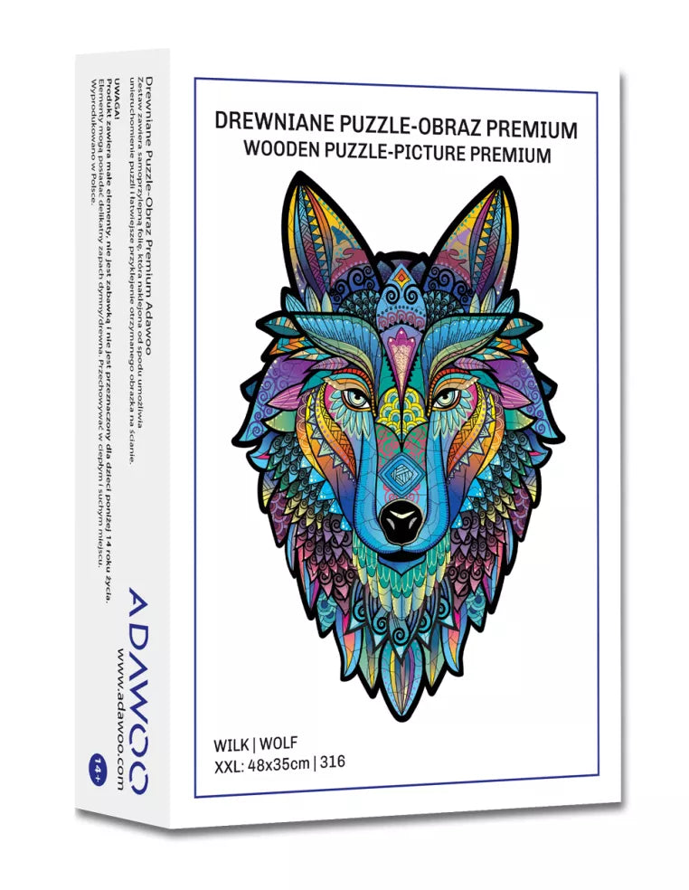 Wilk – drewniane puzzle ADAWOO, ujęcie produktu 7