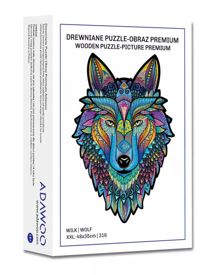 Wilk – drewniane puzzle ADAWOO, ujęcie produktu 7