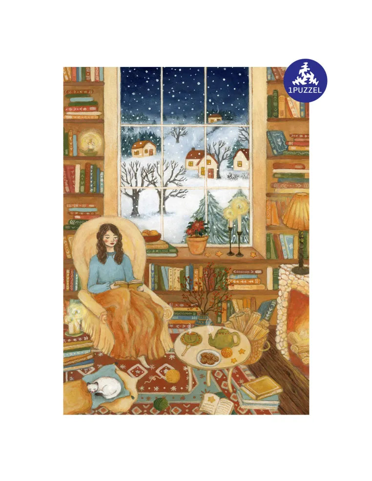 Zimowe opowieści przy kominku – drewniane puzzle ADAWOO, zdjęcie 1