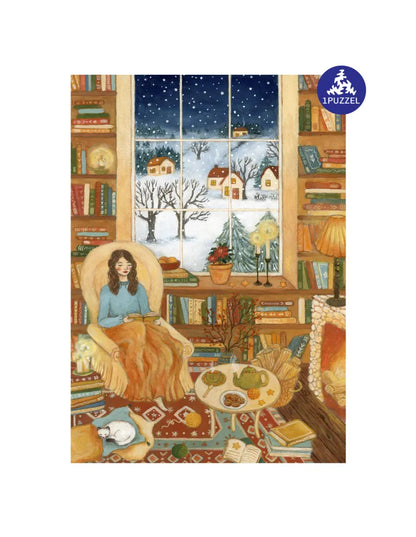Zimowe opowieści przy kominku – drewniane puzzle ADAWOO, zdjęcie 1
